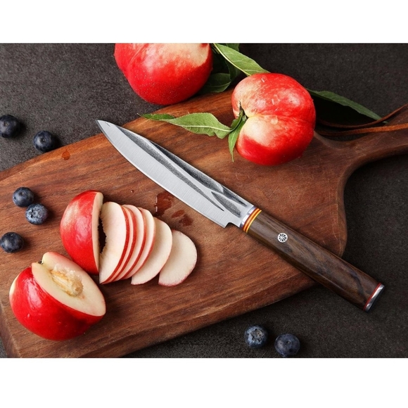 5 Inch Utility Kitchen Knife, Japanese Paring Knife, Sharp Hand Forged - Picture 4 of 6